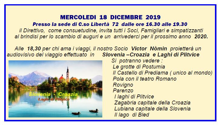 Buon Natale In Sloveno.Buon Natale 2019 Brindisi E Scambio Di Auguri Presso La Nostra Sede Mercoledi 18 12 2018 Ore 16 30 19 30 Amici Dei Musei Di Vercelli Odv